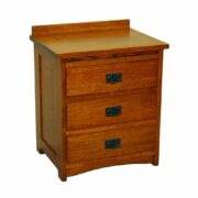 American Mission 3-Drawer Nightstand with Pullout