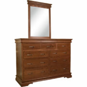 Heirloom Sleigh 9 Drawer Dresser