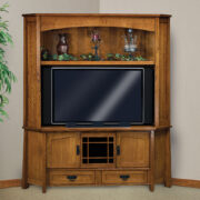 Modesto Media Corner Console With Hutch - Image 2