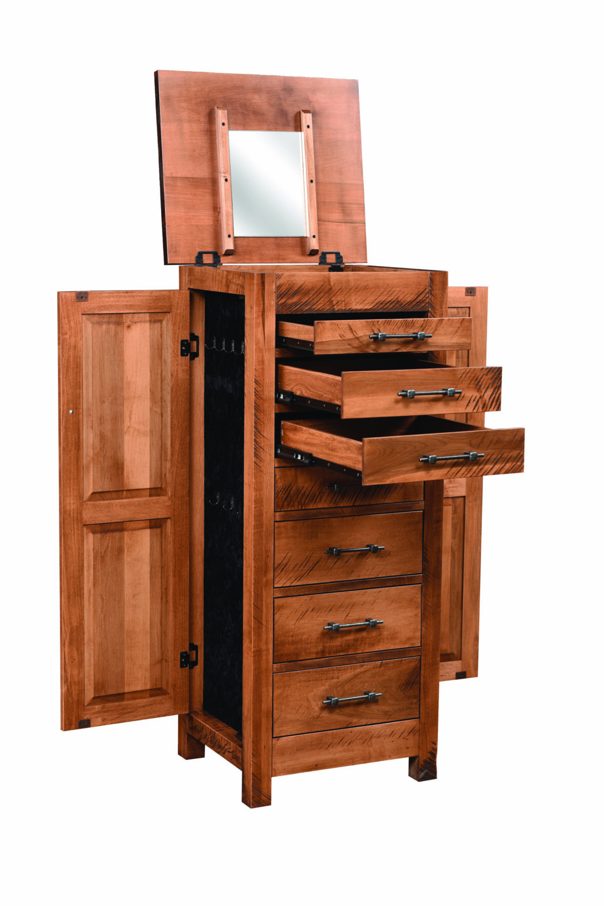 Alpine Rough Sawn Jewelry Cabinet - Image 2