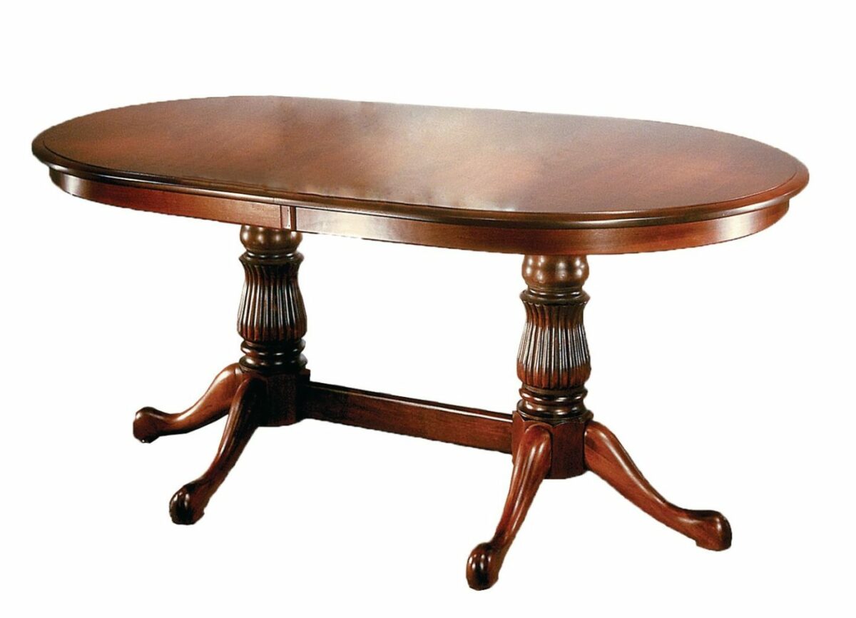 Turned Double Pedestal Table - Image 5