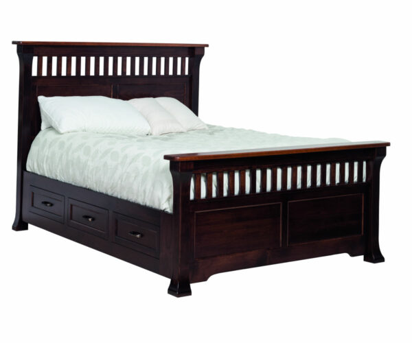 Bloomdale Bed with Storage Rail