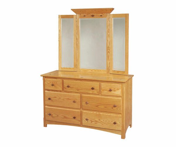 Century Mission Dresser w/Tri-View Mirror