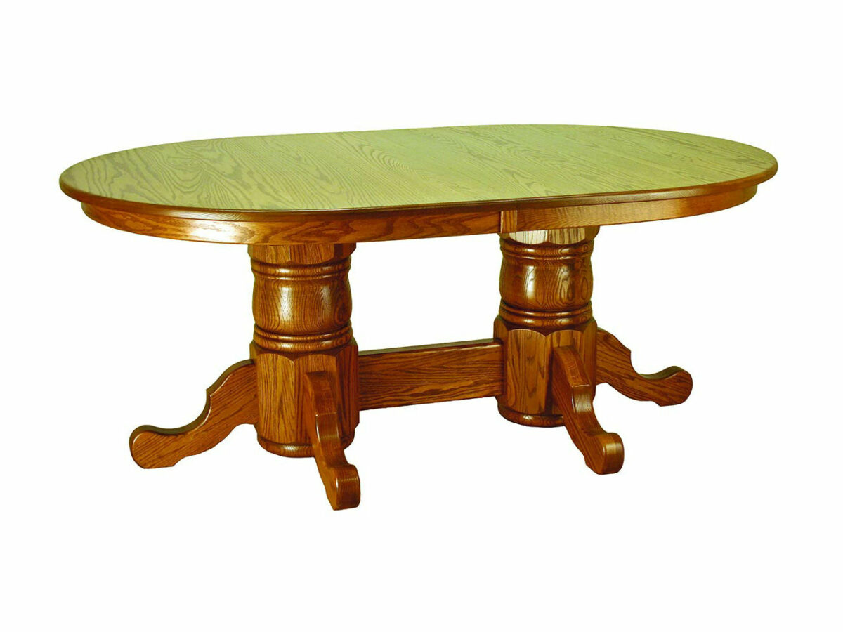 Turned Double Pedestal Table