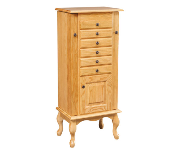 Winged Queen Anne Jewelry Armoire
