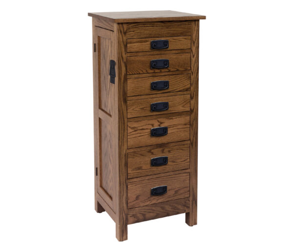Oak Mission Jewelry Armoire