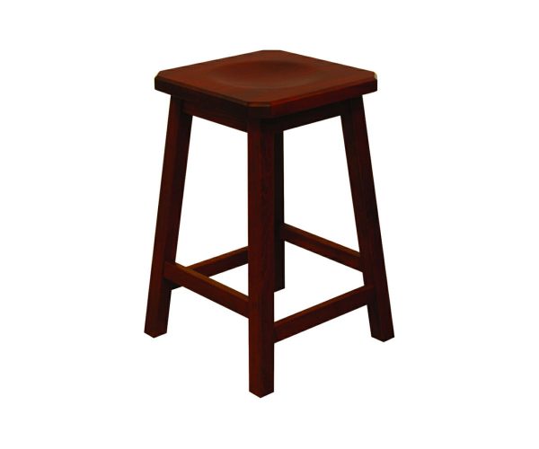 24" Mission Bar Stool with Clipped Corners