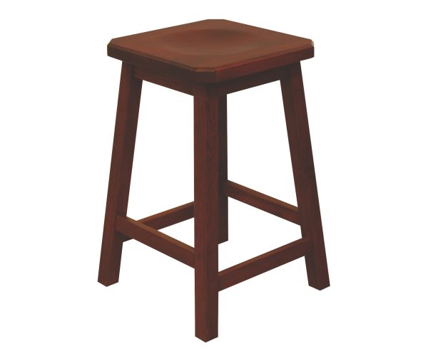 24" Mission Bar Stool with Clipped Corners
