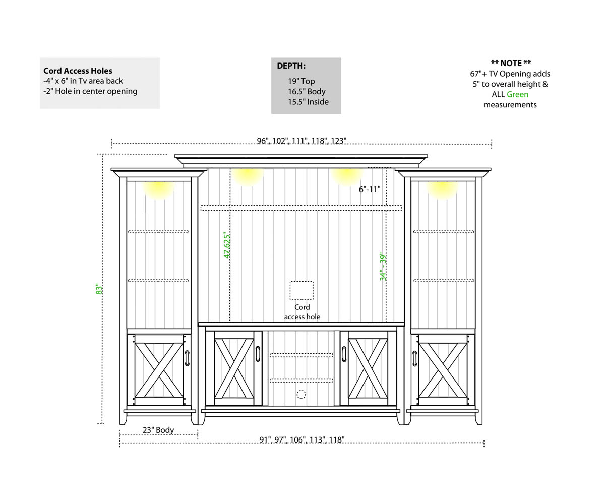 Farmhouse Wall Unit - Image 2