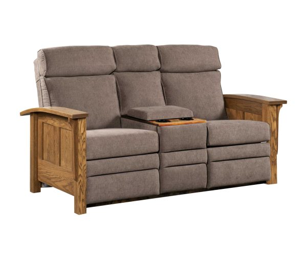 Shaker Center Console Recliner Love Seat