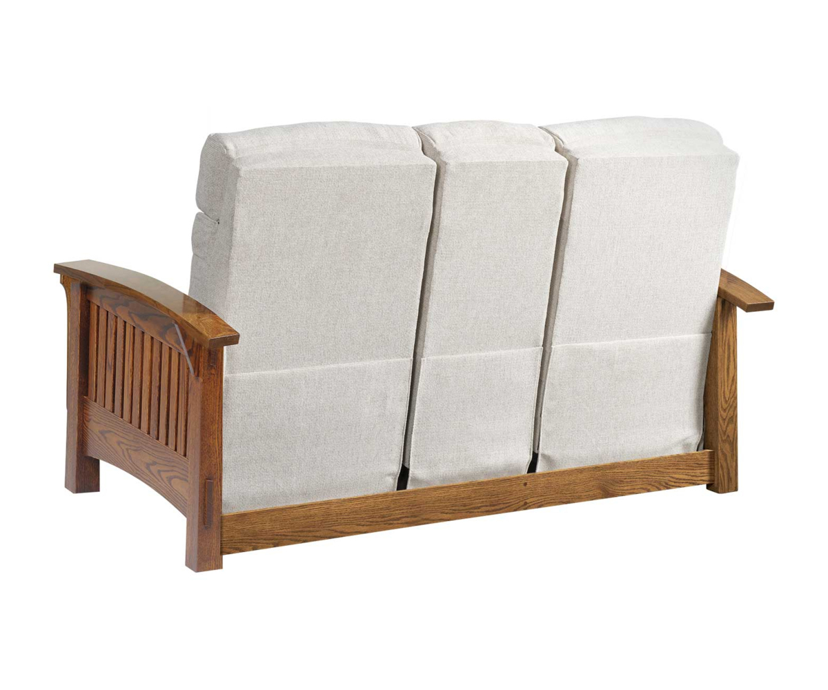 Country Mission Center Console Recliner Love Seat - Image 5